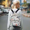 thumbnail image 7 of FORMRS Mini Backpack Purse for Women Travel Daypack Casual Shoulder Bag, Cartoon Blue Houses, 7 of 7