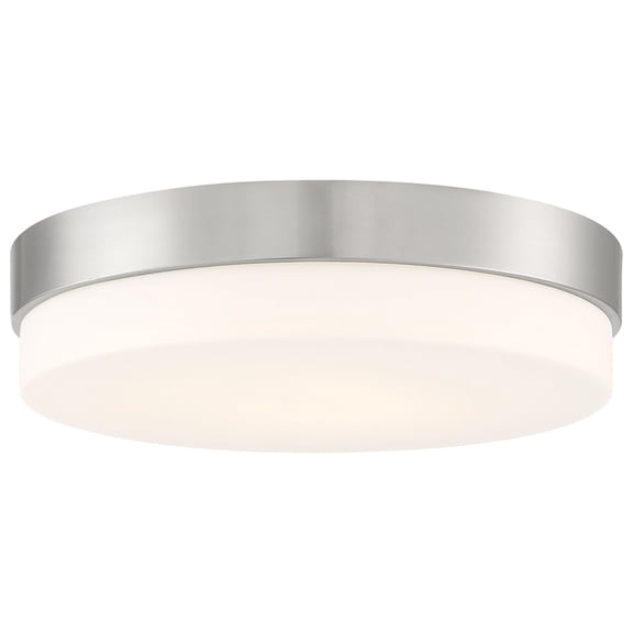 20826LEDD-BS/OPL Access Lighting Roma - 30W 1 LED Large Flush Mount In Contemporary Style-3 Inches Tall and 14 Inches Wide-Brushed Steel Finish