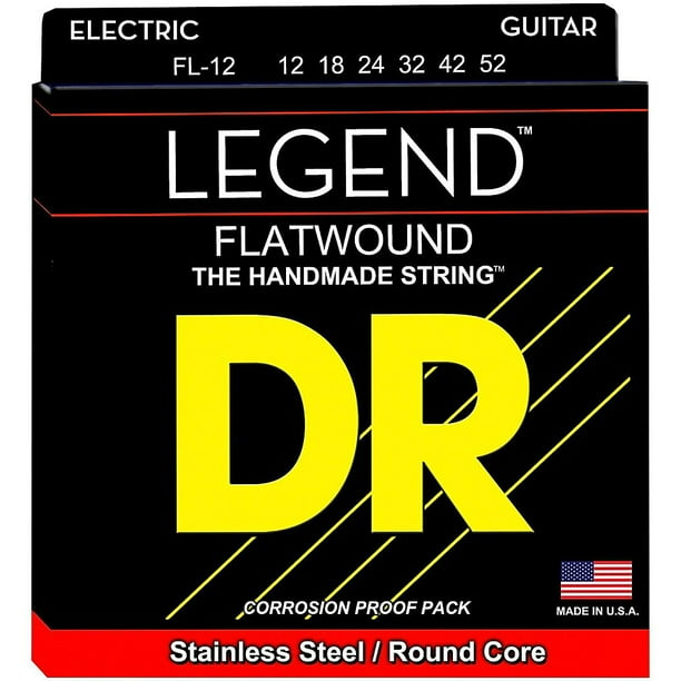 DR Strings Legend Light Flatwound Electric Guitar Strings - Walmart.com ...