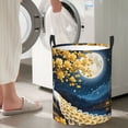 thumbnail image 5 of Sikiie Moonlit Golden Tree Peacock Print Round Dirty Clothes Basket, Waterproof Standing Foldable Storage Basket, for Laundry Room, Bedroom, Bathroom Storage-Medium, 5 of 6