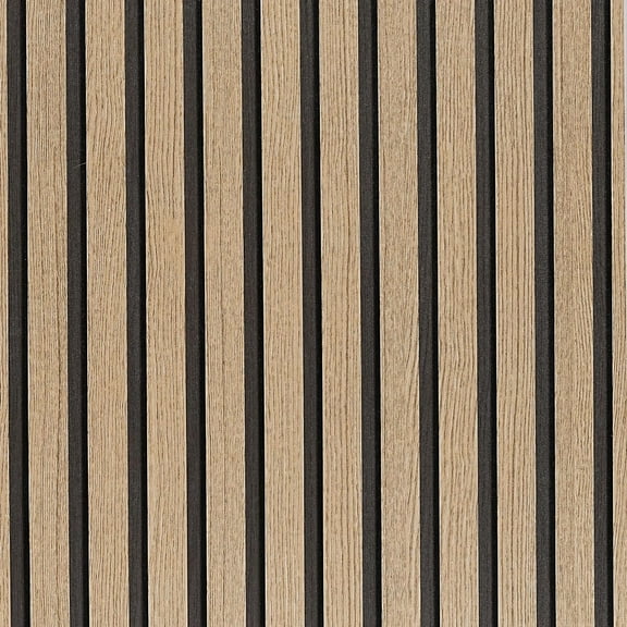 Brown Wood Slat Peel and Stick Wallpaper - 17.5"x100" Textured Faux Wood Self-Adhesive, Waterproof Removable Wall Panel for Bedroom, Kitchen, Office - Easy Install