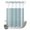 Hazy Blue, variant on No Hook Shower Curtain, Simple Blue Shower Curtains for Bathroom with See Through Top Window, Vintage Country Vertical Striped Linen Texture Waterproof & Washable Bath Curtain Narrow 54"x78"
