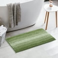thumbnail image 5 of Unique Bargains Gradient Color Striped Bath Mats 2 Pcs Non-Slip Bathroom Rugs Green 16" x 24", 5 of 6