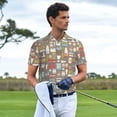 thumbnail image 3 of Honeii Kitchen Food print Polo Shirt, a classic short-sleeved, button-down golf shirt designed for men, 3 of 6