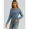 thumbnail image 2 of Womens Long Sleeve T Shirts crew Neck Loose Soft Casual Tops Fall Fashion Comfy Tees, 2 of 6