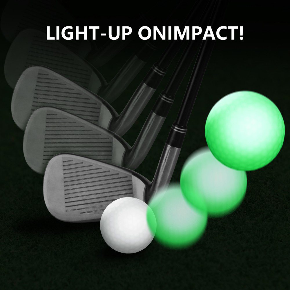Glow in The Dark Golf Balls Light up Led Golf Balls Night Golf Gift for Men Kids Women (6PCS, Random Colors)