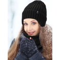 thumbnail image 6 of Luxtrada Winter Hats Scarf Set, Head Warmer Warm Winter Hats Neck Scarves Warm Knit Ski Beanie Hats for Men Women (Black), 6 of 8