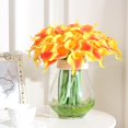 thumbnail image 3 of 20 piezas de flores artificiales de cala de látex de tacto real para decoración del hogar de la boda de la novia (blanco), 3 of 6