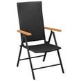 thumbnail image 3 of vidaXL 5 Piece Garden Dining Set Black and Brown Poly Rattan, 3 of 5