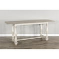thumbnail image 3 of Pemberly Row Coastal 84" Wood Counter Height Table in Taupe Off White, 3 of 9