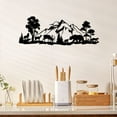 thumbnail image 5 of ESTART Mountain Forest Metal Wall Decor Deer and Bear Wall Art Woodland Rustic Animal Hunting for Living Room Bedroom Bathroom, 15.7 x 5.7 inch, 5 of 10