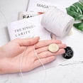 thumbnail image 3 of 100 Yards Round Waxed Cotton Cord 1mm Macrame Craft DIY Thread Rattail Beading String for Jewelry Making Chinese Knotting Kumihimo Shamballa Friendship Bracelets - White DIY Making, 3 of 9