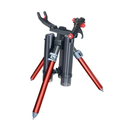 harayaa Fishing Rod Tripod Bracket Aluminum Alloy Fishing Rod Holder for Boat Marine short red
