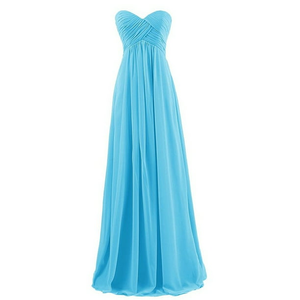 Redcolourful - Women's Bridesmaid Dresses Long Sweetheart Prom Gowns  Chiffon Strapless - Walmart.com - Walmart.com