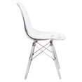 thumbnail image 3 of Silla de comedor LeisureMod Cresco, moderna, de plástico ABS moldeado, 3 of 8