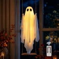 thumbnail image 5 of Halloween Decorations Outdoor Swinging Ghost, Swinging Ghost Outdoor Decor, Hanging Ghosts Halloween Decor, Ghosts Decorations for Front Porch Yard Tree(Including Remote Control), 5 of 7
