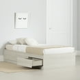 thumbnail image 1 of South Shore Londen Twin Mates Bed with 3 Drawers, in Winter Oak, 1 of 12