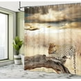 thumbnail image 5 of Ambesonne Beige Shower Curtain, Wild Leopard, 69"Wx84"L, Beige and Brown, 5 of 5