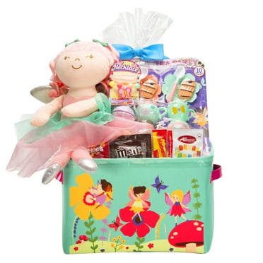 Easter Basket Gift Set Fairy Tea Time Storage Bin with Candies
