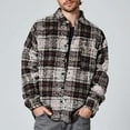thumbnail image 4 of Free Shipping Men's Casual Cotton Plaid Shirts Long Sleeve Button-Down Flannel Overshirt Jacket, 4 of 9