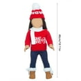 thumbnail image 3 of kkbbma Toys under $5 Navidad Ropa y accesorios de muñecas de 18 pulgadas 5 piezas de invierno atuendos de muñecas de invierno sweaters pantalones sombreros guantes de guantes para regalos de niñas de, 3 of 6