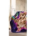 thumbnail image 4 of Wild Frontier  50X60 Plush Galactic Cat Throw. Great for Tweens and up., 4 of 5
