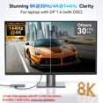 thumbnail image 3 of Estación de acoplamiento HODO USB C con doble monitor para Dell HP con 3 monitores, 3 of 9