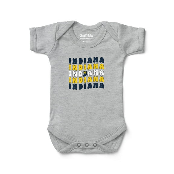 Newborn & Infant Chad & Jake Heather Gray Indiana Pacers Groovy Bodysuit