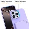thumbnail image 2 of Allytechgroup iPhone 16 Pro Case with Screen Protector, Hidden Cards Slots & Makeup Mirror Full Body Shockproof Anti-Scratch Drop Proof Phone Case Cover for Apple iPhone 16 Pro, Purple, 2 of 6