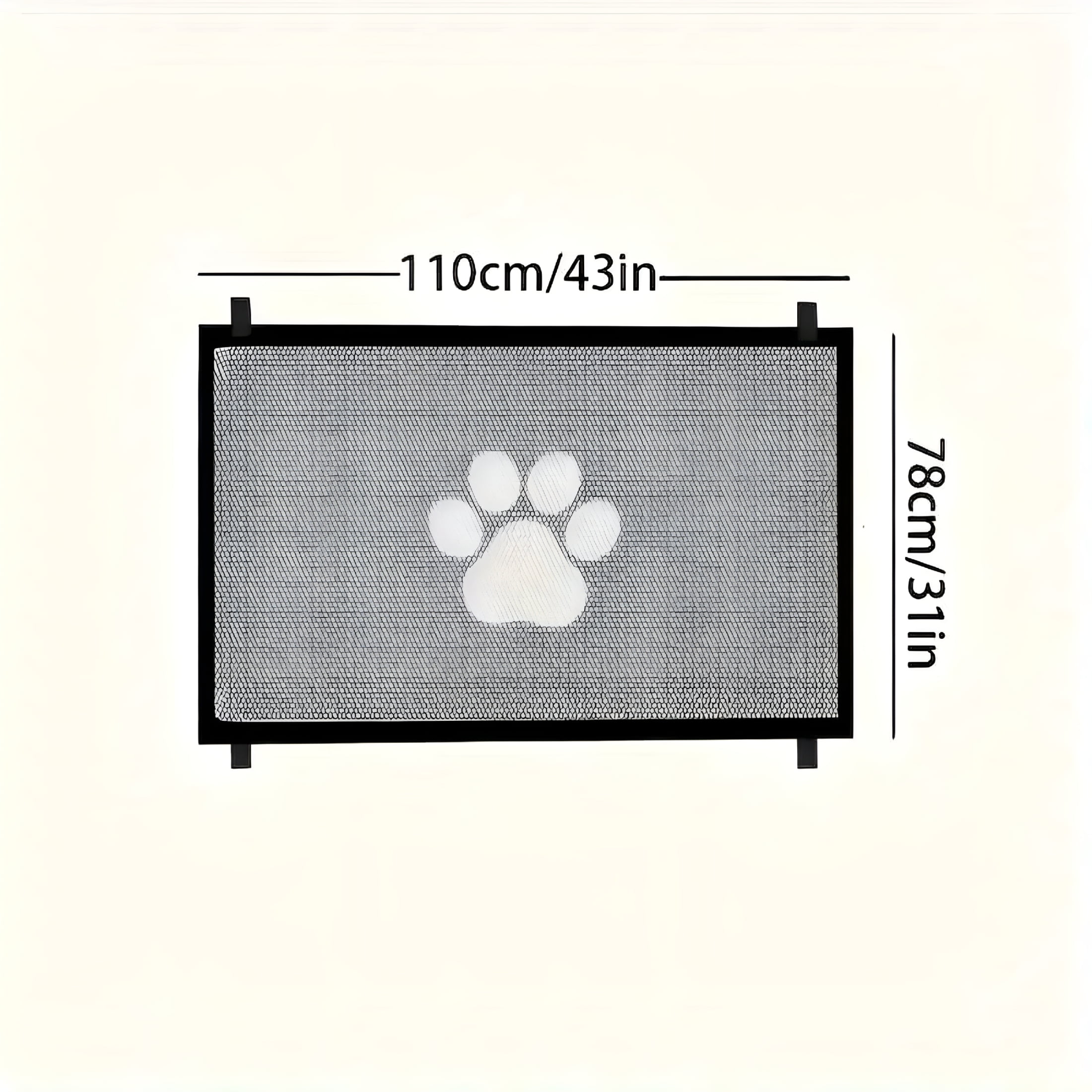 LAMIRO Retractable Expandable Mesh Dog Gate for Indoor and Outdoor Use - Tall Free Standing Pet Barrier with Door, Fits Stairs, Wide Doorways(Extra Long)