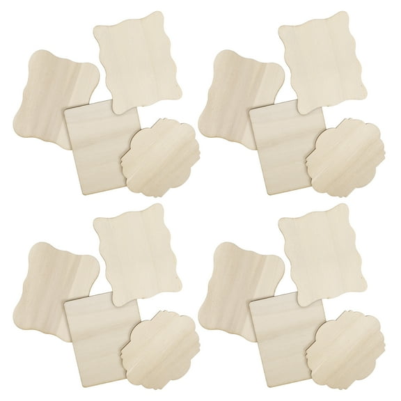 GARVALON Creative Wood Boards for Families present Giving 40Pcs 3.9X3.1X0.08in