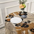 thumbnail image 6 of SKYSONIC Leopard Round Tablecloth 60 inch Waterproof Tablecloth Stain Resistant and Wrinkle Decorative Patio Table Cloths for Kitchen Dinning Room Party Home Garden Picnic, 6 of 7