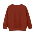 thumbnail image 6 of Zpanxa Girls V Neck Drop Shoulder Sweatshirt Kangaroo Pocket Long Sleeve Pullover Toddler Red 2 Years, 6 of 8
