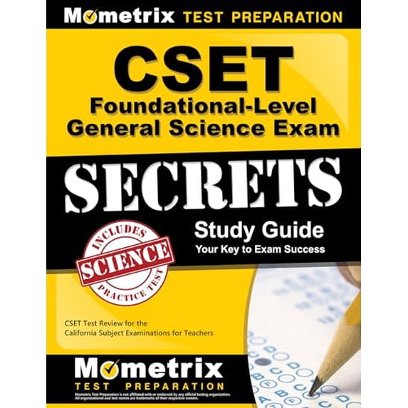 Pre-Owned CSET Foundational-Level General Science Exam Secrets Study Guide: CSET Test Review for the California Subject Examinations for Teachers (Paperback) 1609715616 9781609715618