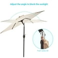 thumbnail image 2 of CHYVARY 7.5 FT Patio Outdoor Shade Table Market Umbrella with Tilt Button for Deck, Garden and Pool, Beige, 2 of 8