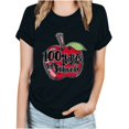 thumbnail image 2 of Blusas de Manga Corta para las Mujeres Divertido Impreso Cuello Redondo Tee, Vintage Humor Gráfico Blusas de Primavera para las Mujeres, 2 of 4