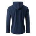 thumbnail image 5 of Zylarhe Men's Long Sleeve Shirt Casual Sweatshirt Solid Holiday Shirts Hooded Tops Oversized Pullover Hoodie, 5 of 5