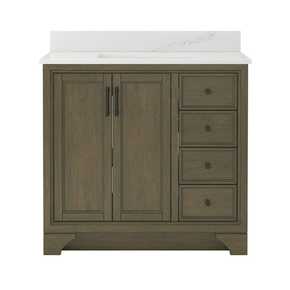Craft   Main Lcvt3722d-Qcb Lanagan 36" Free Standing Single Basin Vanity Set - Shaded