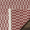 thumbnail image 4 of SAFAVIEH Montauk Nazca Geometric Cotton Runner Rug, Ivory/Red, 2'3" x 12', 4 of 8