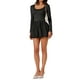 thumbnail image 2 of INSPIRE CHIC Vestido Mini para Mujeres con Escote Redondo, Mangas Largas, Ajustado, Falda Burbuja, Vestido de Cóctel Corto XL Negro, 2 of 6