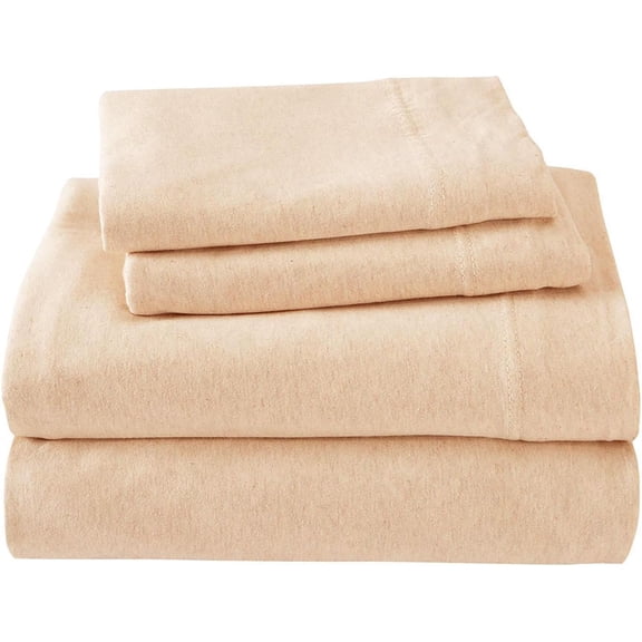 Luxury Cotton Modal Jersey Knit Sheet Set, Blush, Twin