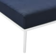 thumbnail image 4 of Lounge Middle Chair, Navy White, Aluminum, Metal, Fabric, Modern Contemporary, Outdoor Patio Balcony Cafe Bistro Garden Furniture Hotel Hospitality, 4 of 8