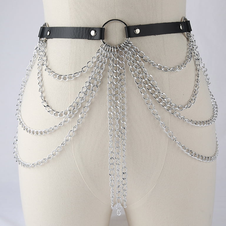 Punk Waist Chain for Women Layered Body Belt with Long  display picture 1