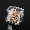 thumbnail image 4 of Swab Holder, Makeup Swab Box, Transparent For Makeup Pads Bathroom Accessories Toothpicks Cotton Balls, 4 of 8