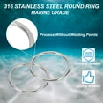 thumbnail image 4 of Uxcell Metal Ring 1.2 Inch 316 Stainless Steel Marine Grade O Rings for Macrame, DIY Craft, Dog Leash, Silver 4 Pcs, 4 of 5