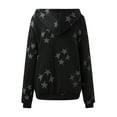 thumbnail image 3 of Womens Zip Up Hoodies Vintage Stars Print Long Sleeve Hoodies with Pocket Fall Casual Lightweight Sweatshirt Women, 3 of 5