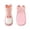 Pink, variant on Toddler Infant 3D Animal Ear Non Skid Crew Sock Shoes Baby Cartoon Soft Floor Slipper Yellow,0-6 Months