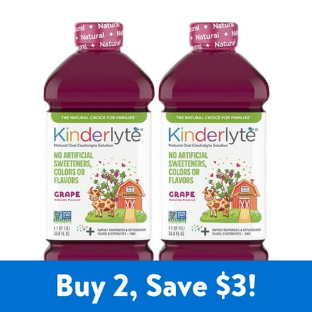 [$3 Savings] Buy 2 Kinderlyte Natural Electrolyte Grape, Save $3!