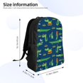 thumbnail image 2 of Qekee Little Pirate Crocodile print Travel Backpack for women and men, Water Resistant Travel Backpack for Men & Women, Work College School Backpack Gift, 2 of 5