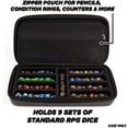 thumbnail image 2 of CASEMATIX Dice Box and Card Case for 9 RPG Dice Sets, Spell Cards, and Accessories with Embossed Dragon Design, 2 of 5